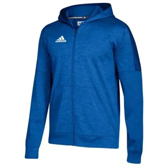 Adidas Blue Team Issue Fleece Full Zip Hoodie NWOT​​ - Picture 1 of 9